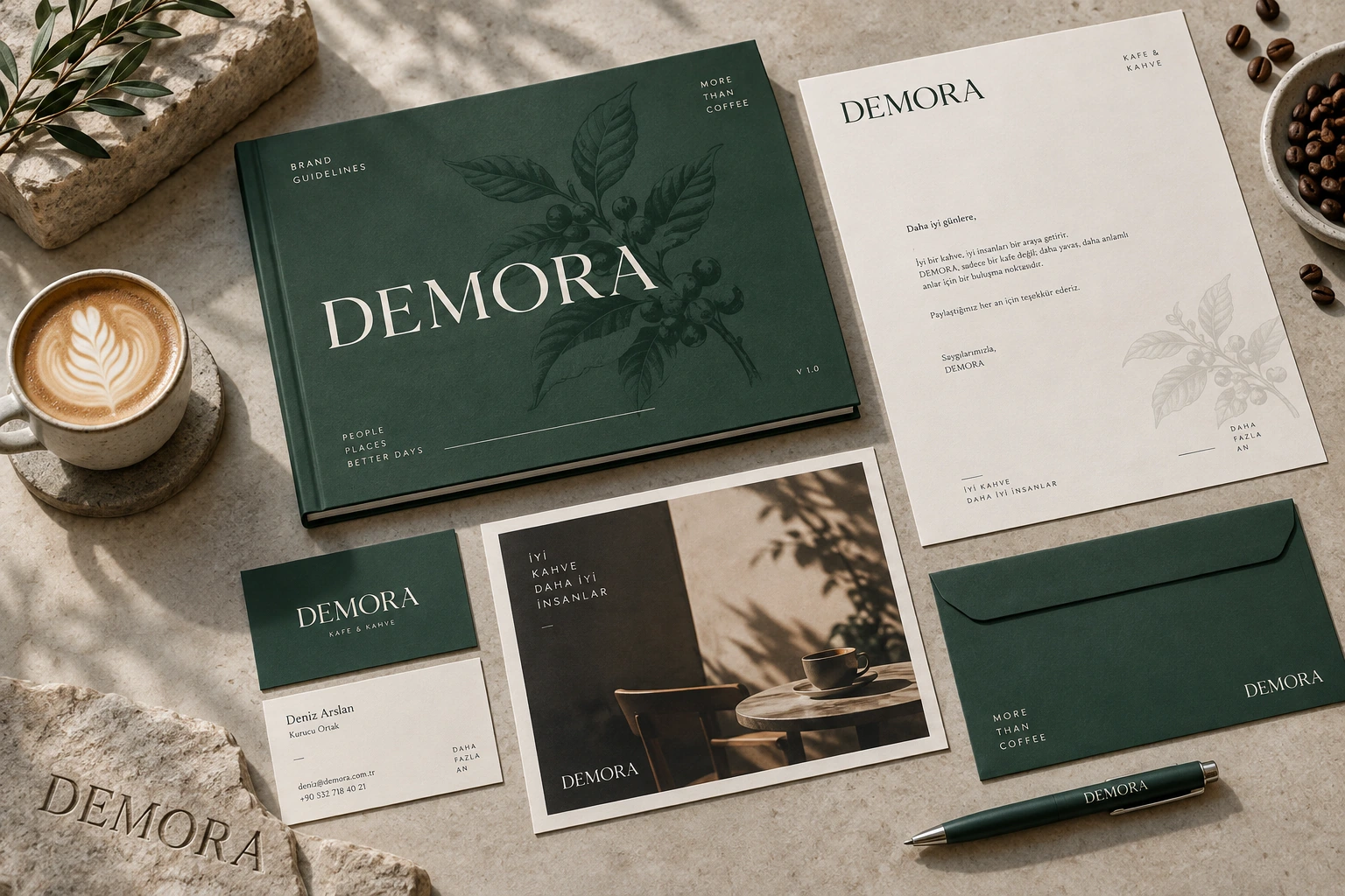 DEMORA — Kurumsal kimlik konsept çalışması