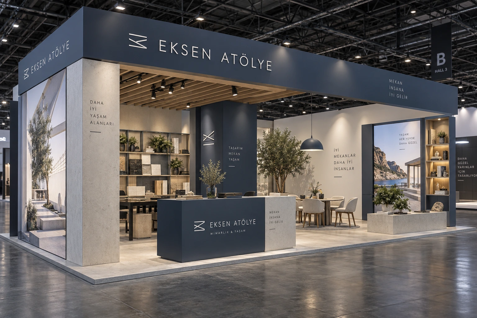 EKSEN ATÖLYE — Fuar standı konsept çalışması