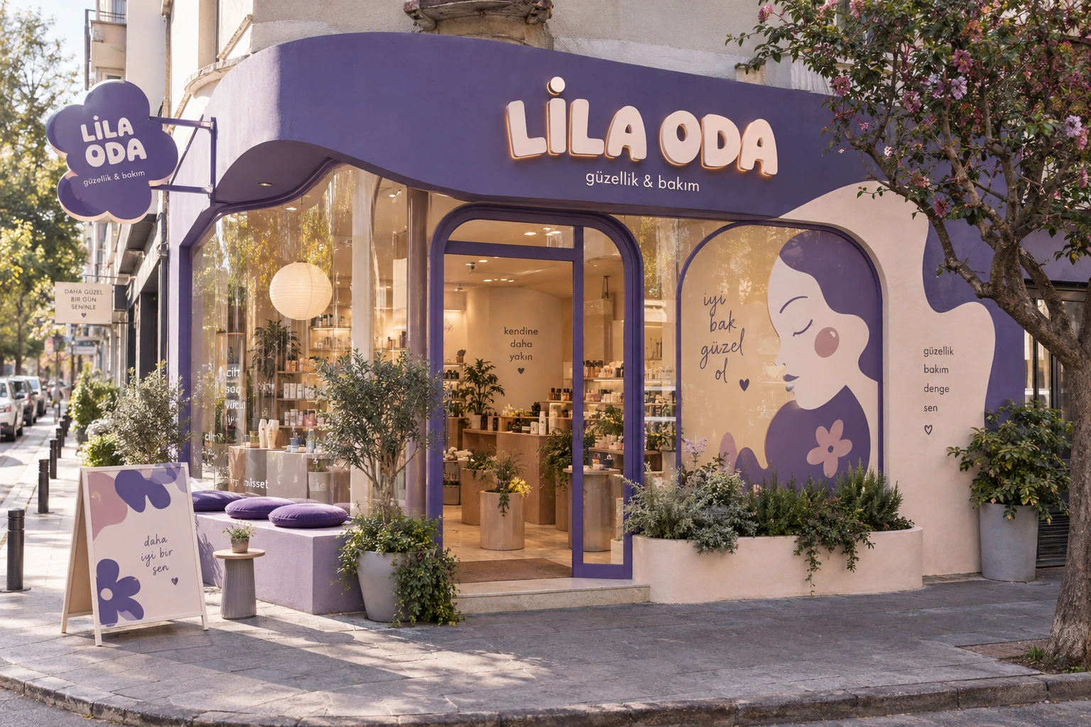 LİLA ODA — Tabela & cephe konsept çalışması